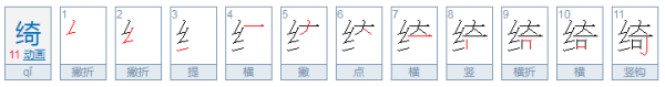 How to pronounce 绮, how to pronounce 绮Picture 2