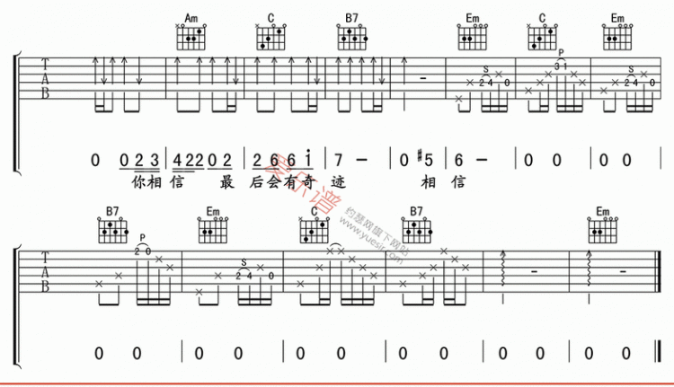 Liu Xinfeng guitar tab, there are not many sincere people guitar tab 2