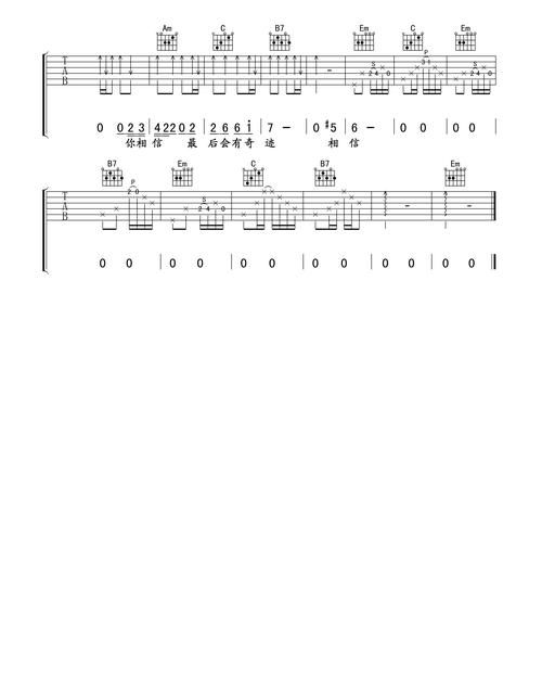 Liu Xinfeng guitar tab, there are not many sincere people guitar tab 3