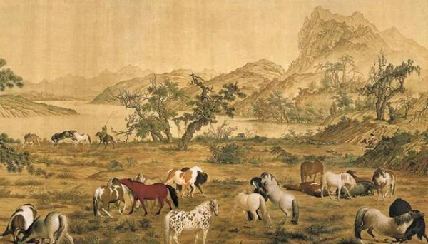 Castiglione's horse, what picture by Castiglione depicts hundreds of horses picture 1