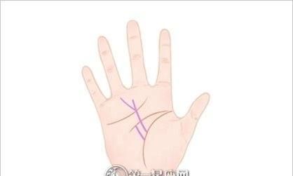 Palmistry diagram of a woman's broken palm, complete palmistry diagram of a woman's broken right hand picture 1