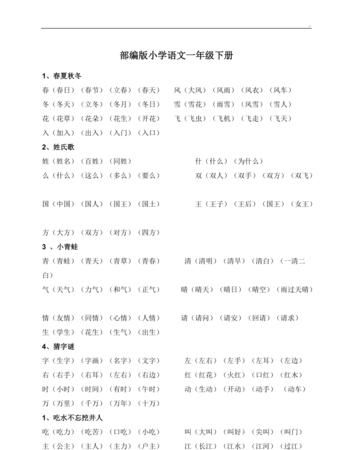 右组词一年级简单的,一年级形近字组词大全答案图2