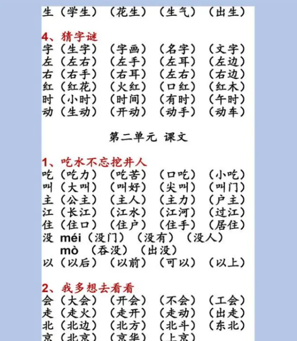 右组词一年级简单的,一年级形近字组词大全答案图5