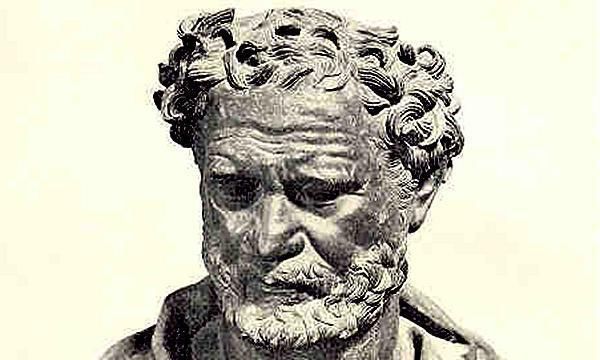 What is Democritus’s point of view, Democritus’ ideological proposition Figure 4