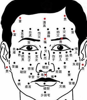 男人面部痣相图解,脸痣相图解大全男图1