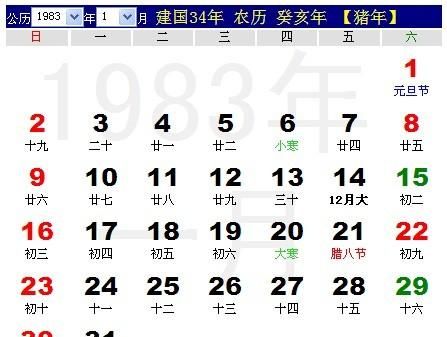 Lunar Calendar Query, 1998 Lunar Gregorian Calendar Chart 2