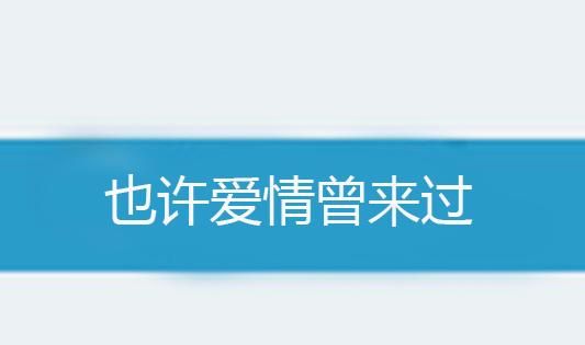 我的爱情也曾经过,许嵩的我的爱情我曾经历过的歌词是什么图2