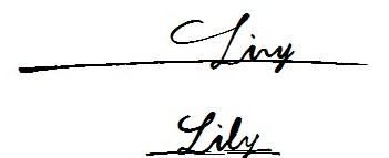 Lily's English signature picture, what does Lily's English name mean, okay? Picture 4