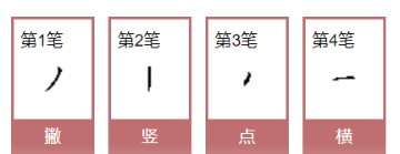 Yi's stroke order, Yi's stroke order drawing picture 5