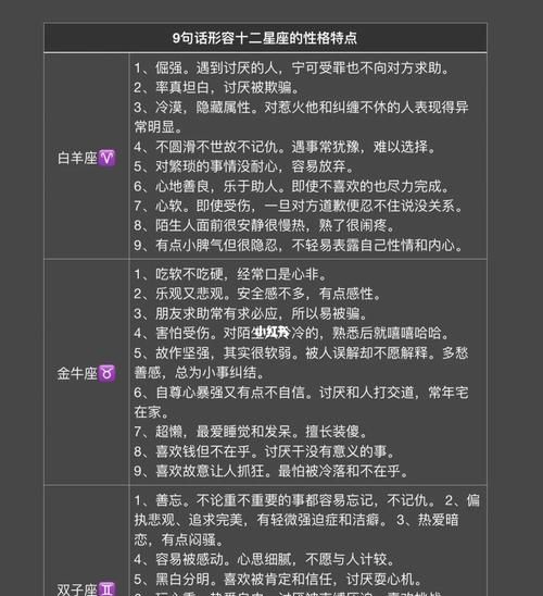 Personality characteristics of zodiac signs in different months, the corresponding months and personality chart of each zodiac sign 2